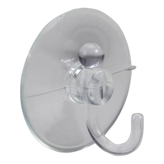 2.5&#x22; Clear Large Hanging Christmas Suction Cup Hooks, 2ct.